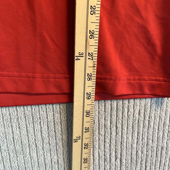 Adidas Golf Pullover Men's‎ L Red Layering Shirt 1/4 Zip Performance Stretch - Picture 7 of 8